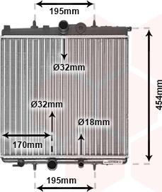 Van Wezel 40002224 - Радіатор, охолодження двигуна autozip.com.ua