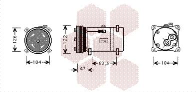 Van Wezel 4000K066 - Компресор, кондиціонер autozip.com.ua