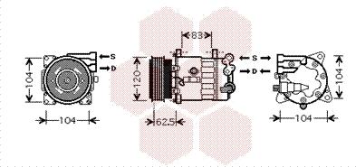 Van Wezel 4000K321 - Компресор, кондиціонер autozip.com.ua