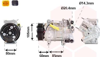 Van Wezel 4001K701 - Компресор, кондиціонер autozip.com.ua