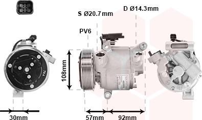 Van Wezel 4001K702 - Компресор, кондиціонер autozip.com.ua