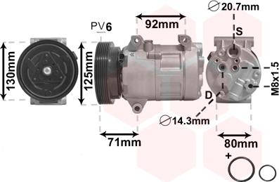 Van Wezel 4300K441 - Компресор, кондиціонер autozip.com.ua