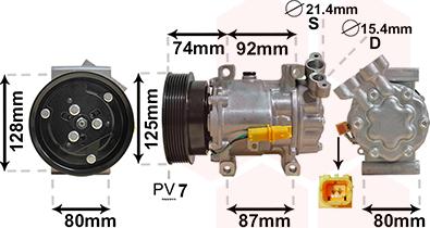 Van Wezel 4300K452 - Компресор, кондиціонер autozip.com.ua