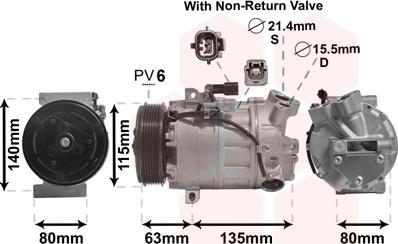 Van Wezel 4300K487 - Компресор, кондиціонер autozip.com.ua