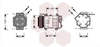 Van Wezel 4300K046 - Компресор, кондиціонер autozip.com.ua