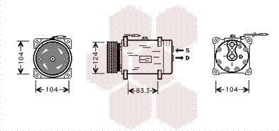 Van Wezel 4300K038 - Компресор, кондиціонер autozip.com.ua