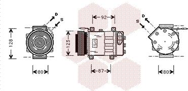 Van Wezel 4300K037 - Компресор, кондиціонер autozip.com.ua