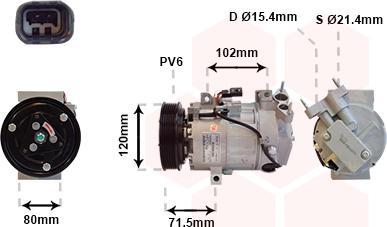 Van Wezel 4300K393 - Компресор, кондиціонер autozip.com.ua