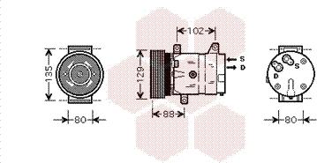 Van Wezel 4300K367 - Компресор, кондиціонер autozip.com.ua