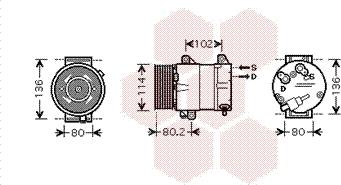 Van Wezel 4300K381 - Компресор, кондиціонер autozip.com.ua