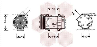 Van Wezel 4300K255 - Компресор, кондиціонер autozip.com.ua