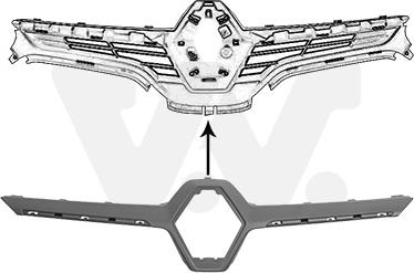 Van Wezel 4382518 - Решітка радіатора autozip.com.ua