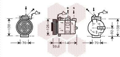 Van Wezel 4700K054 - Компресор, кондиціонер autozip.com.ua