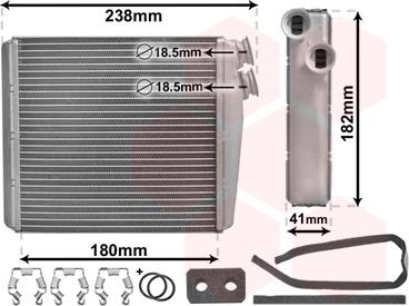 Van Wezel 59006163 - Теплообмінник, опалення салону autozip.com.ua