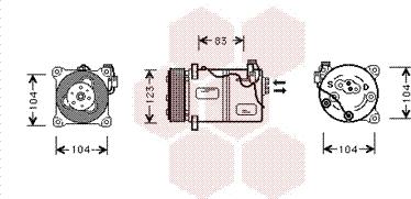 Van Wezel 5900K059 - Компресор, кондиціонер autozip.com.ua