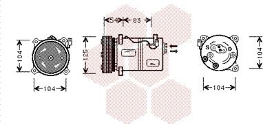 Van Wezel 5900K030 - Компресор, кондиціонер autozip.com.ua