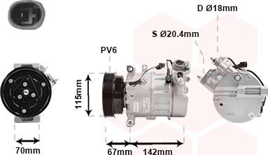 Van Wezel 5901K002 - Компресор, кондиціонер autozip.com.ua