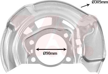Van Wezel 5420371 - Відбивач, диск гальмівного механізму autozip.com.ua