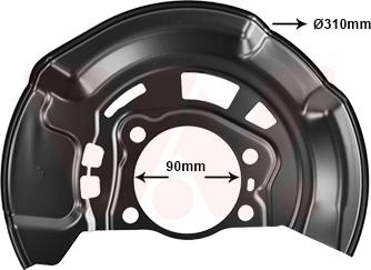 Van Wezel 5470371 - Відбивач, диск гальмівного механізму autozip.com.ua