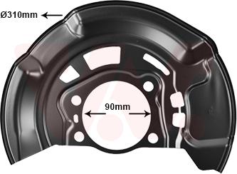 Van Wezel 5470372 - Відбивач, диск гальмівного механізму autozip.com.ua