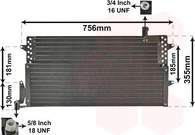 Van Wezel 58005161 - Конденсатор, кондиціонер autozip.com.ua