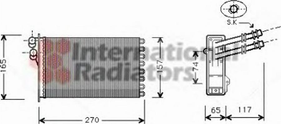 Van Wezel 58006175 - Теплообмінник, опалення салону autozip.com.ua