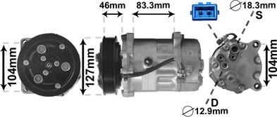 Van Wezel 5800K050 - Компресор, кондиціонер autozip.com.ua