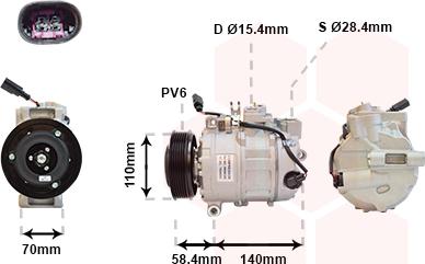 Van Wezel 5800K265 - Компресор, кондиціонер autozip.com.ua