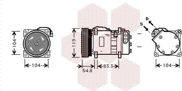 Van Wezel 5800K281 - Компресор, кондиціонер autozip.com.ua