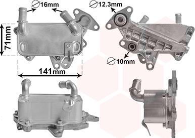 Van Wezel 58013705 - Масляний радіатор, автоматична коробка передач autozip.com.ua