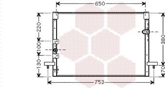 Van Wezel 53005213 - Конденсатор, кондиціонер autozip.com.ua