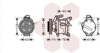 Van Wezel 5300K445 - Компресор, кондиціонер autozip.com.ua