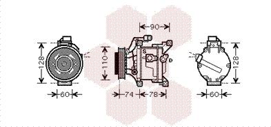 Van Wezel 5300K450 - Компресор, кондиціонер autozip.com.ua