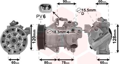 Van Wezel 5300K656 - Компресор, кондиціонер autozip.com.ua