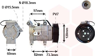 Van Wezel 5300K625 - Компресор, кондиціонер autozip.com.ua