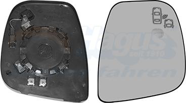 Van Wezel 0944836 - Дзеркальне скло, зовнішнє дзеркало autozip.com.ua