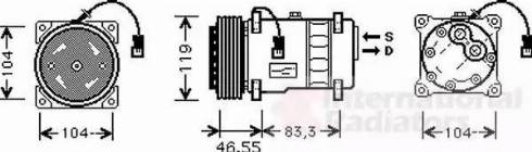 Van Wezel 0900K019 - Компресор, кондиціонер autozip.com.ua