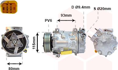 Van Wezel 0901K706 - Компресор, кондиціонер autozip.com.ua