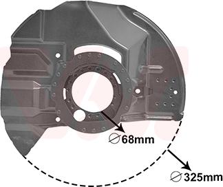 Van Wezel 0646371 - Відбивач, диск гальмівного механізму autozip.com.ua