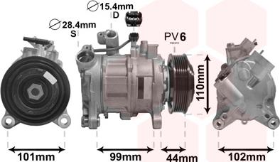 Van Wezel 0600K498 - Компресор, кондиціонер autozip.com.ua