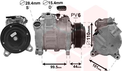 Van Wezel 0600K493 - Компресор, кондиціонер autozip.com.ua