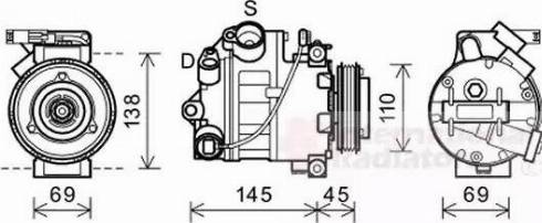 Van Wezel 0600K444 - Компресор, кондиціонер autozip.com.ua