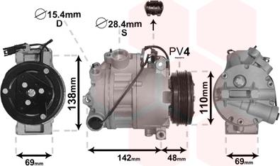 Van Wezel 0600K443 - Компресор, кондиціонер autozip.com.ua