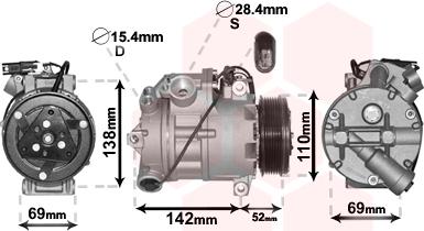 Van Wezel 0600K442 - Компресор, кондиціонер autozip.com.ua