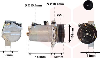 Van Wezel 0600K408 - Компресор, кондиціонер autozip.com.ua