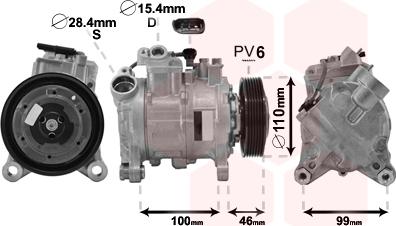 Van Wezel 0600K489 - Компресор, кондиціонер autozip.com.ua