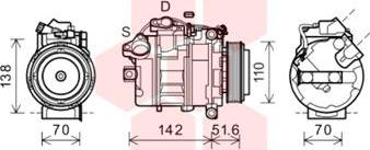 Van Wezel 0600K427 - Компресор, кондиціонер autozip.com.ua