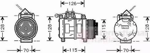 Van Wezel 0600K074 - Компресор, кондиціонер autozip.com.ua