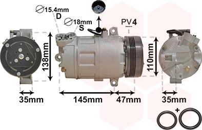 Van Wezel 0600K395 - Компресор, кондиціонер autozip.com.ua