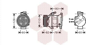 Van Wezel 0600K316 - Компресор, кондиціонер autozip.com.ua